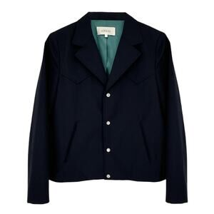 The GREAT. The Western Suiting Jacket. in Navy 1 | S